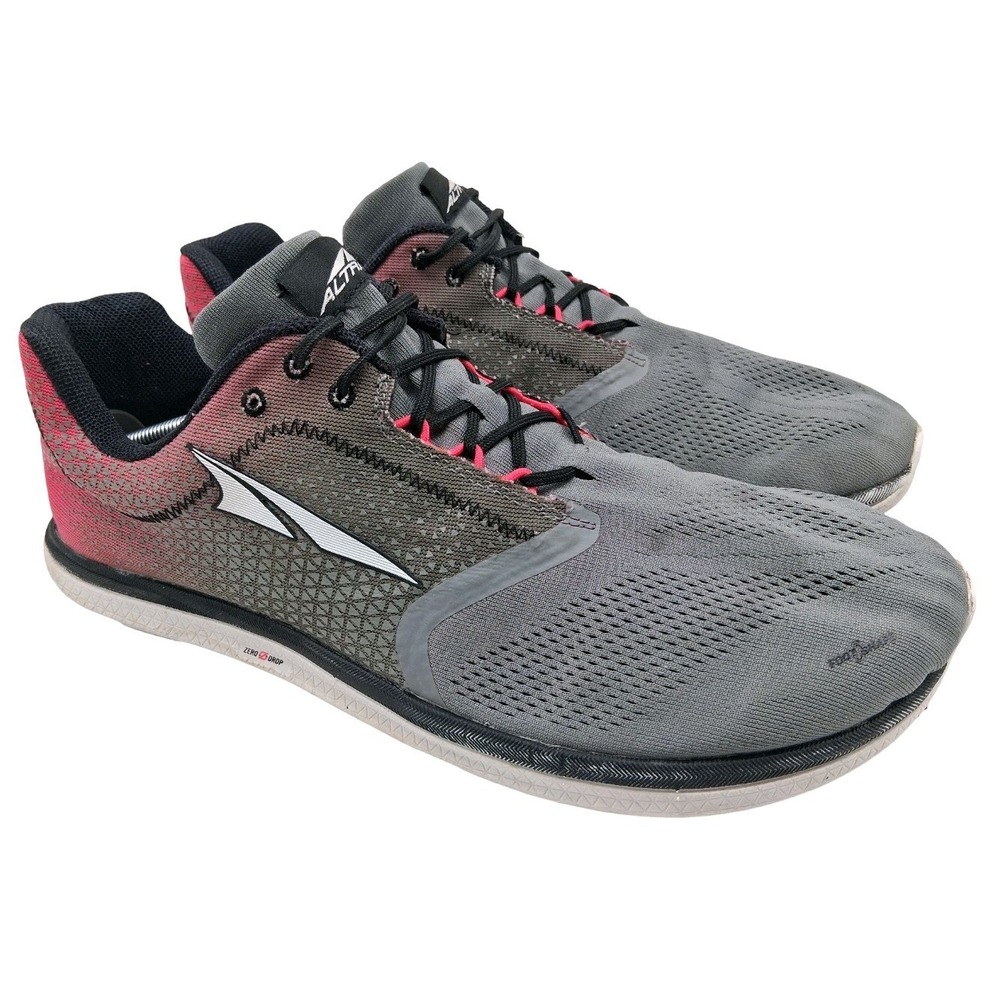Altra Solstice Shoes Mens Size 14 Gray Red Road Running Zero Drop Sneakers
